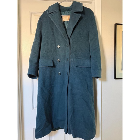 Pendleton Jackets & Blazers - Vintage Pendleton Wool Coat Womens 8 Blue Teal Long Coat USA Virgin Wool